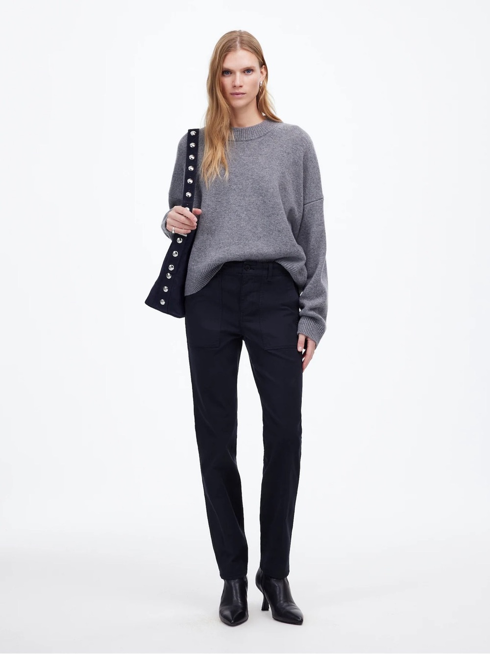 Madewell The Slim Straight Utility Pant in Garment Dye in Deep Indigo Size 24